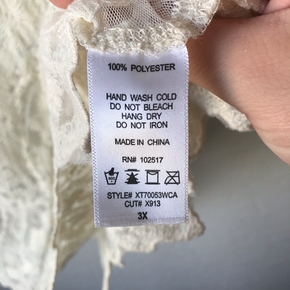 Boho Lace Tank Top with Dotted Ribbon Trim - Picture 4 of 4